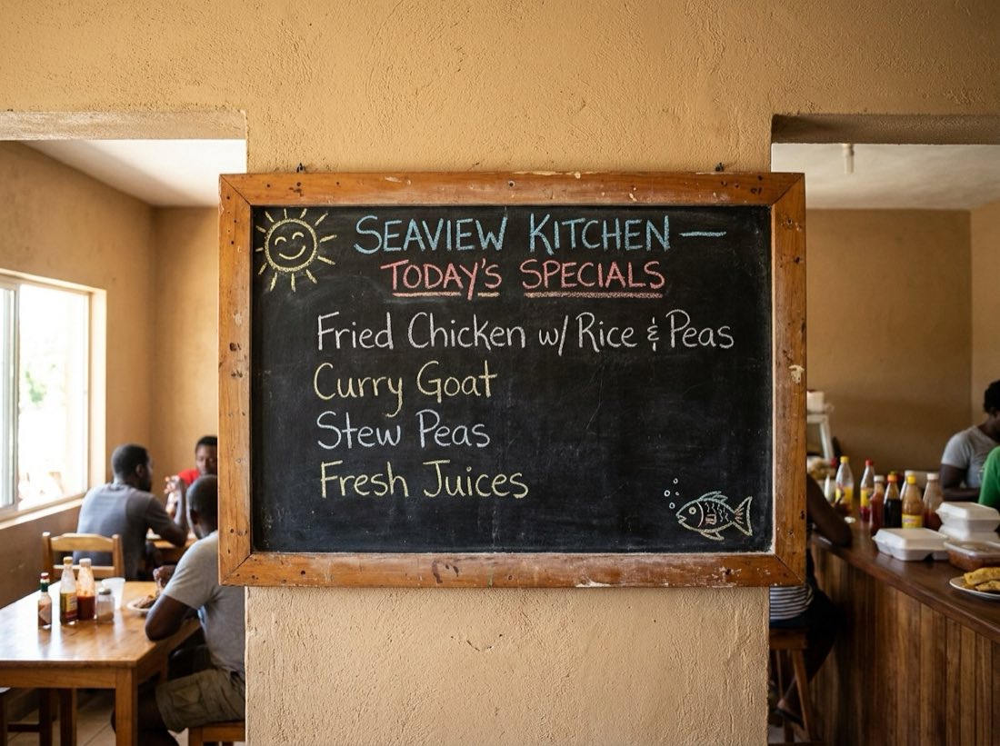 Daily specials chalkboard (demo image)